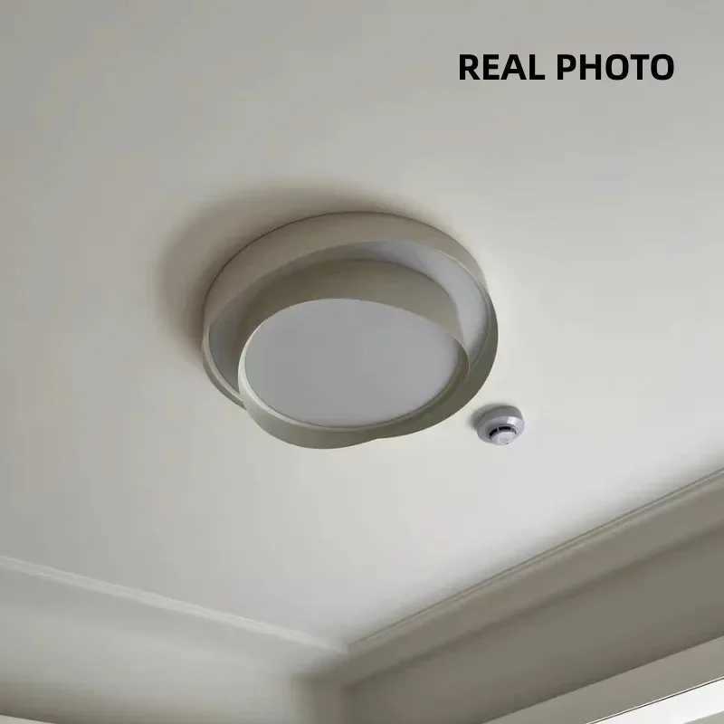 Modern Pure White LED Ceiling Light Nordic Minimalism Lustre Luminarias Bedroom Ceiling Mounted Lamp New Cream Style Indoor LampXJ2500613