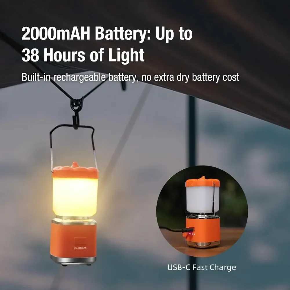 KLARUS CL8 Small Camping Lantern Light Pumpkin Pocket Rechargeable Camping Flash Light Tent Light Hanging Hook W250613