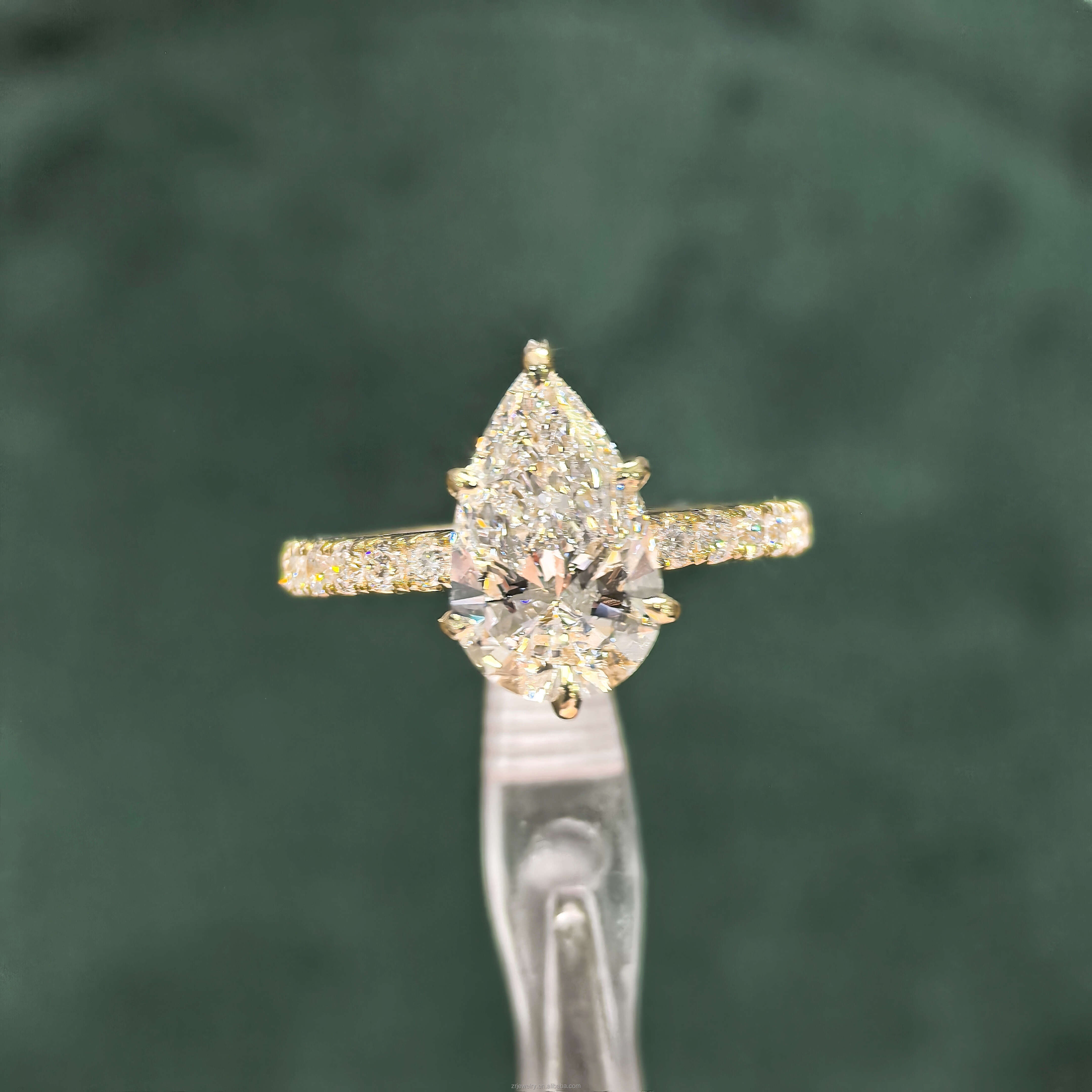 Classic 2ct Diamond Synthetic Engagement Ring Igi Certified Diamond Synthetic Pave Cvd Lab Grown Diamond