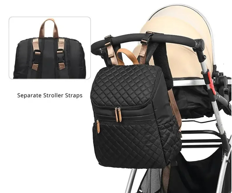 Fashion Baby Diaper Bag Backpack Multifunctional Diaper Bag Organizer with Thermal Milk Bottle Bag Baby Bags for Mom 250614