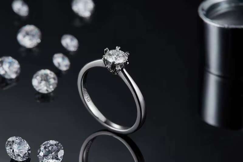 Custom Promise Rings Classic 925 Sterling Silver 1CT Heart Claw Setting 925 Moissanite Diamond Engagement Wedding Band for Women