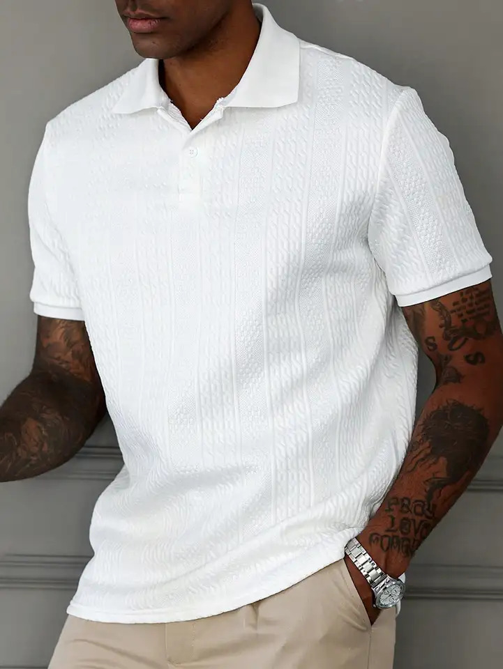 Mens Summer Casual Fashion Polo Shirt is Versatile and Suitable for Any Occasion with Lightweight and Breathable Fabric 250529