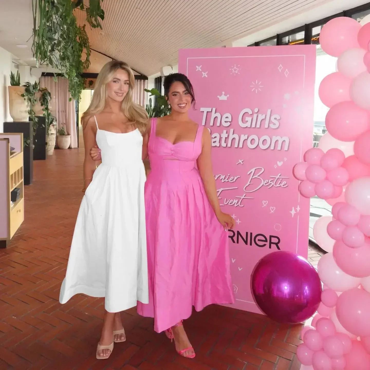 Womens Dresses Pink Elegant and Pretty Midi White Vacation Dress Spaghetti Strap Beach A Line Party Dresses 250611