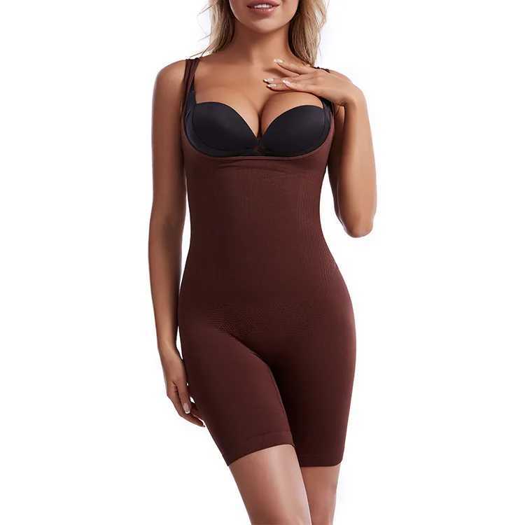 European/American one-piece shapewear belly cinching pants body shaping hip lifting pants gathering one-piece vest for women XJ250614