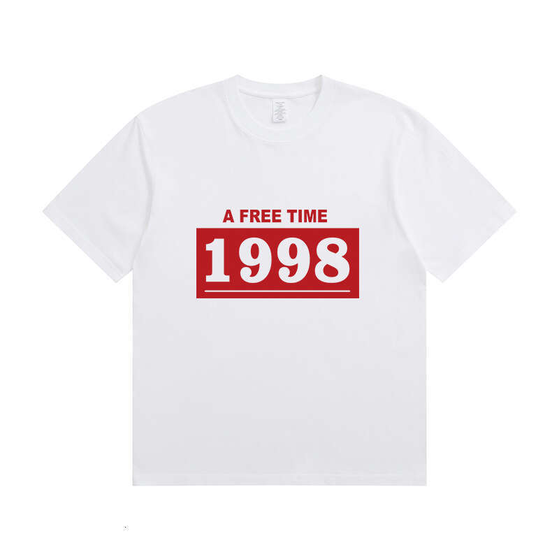 1998 New Unique Short Sleeve T-Shirt Summer Breathable Durable Tee Unisex Combed Cotton Base Shirt