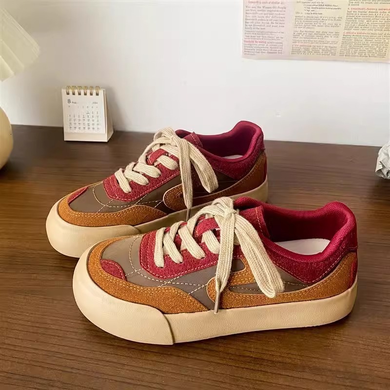 Ddmysports Summer Thick Soled German Training White Shoes For Women New Style Student Versatile Casual Sports Sneakers Ins Trend Outdoor Shoes