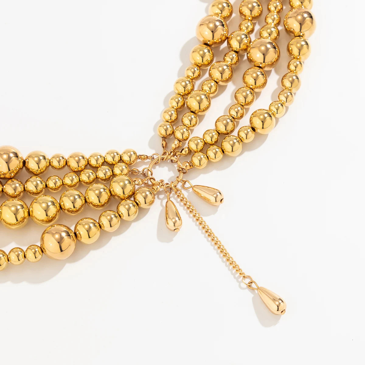 Salircon Fashion Simple Irregular Multi-layer CCB Ball Bead Waist Chain Sexy Party Club Body Chain Womens Aesthetic Jewelry 250610