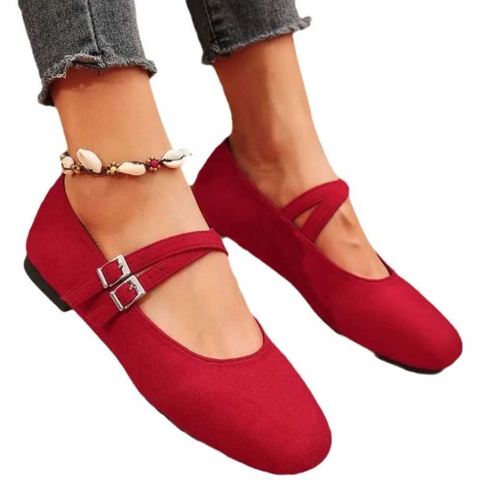 Ballet Flats Women Loafers Barefoot Floors Trend Comfortable Shoes Stylish Red Leisure Leopard Print Color Offer Plus Size 43 XJ250614