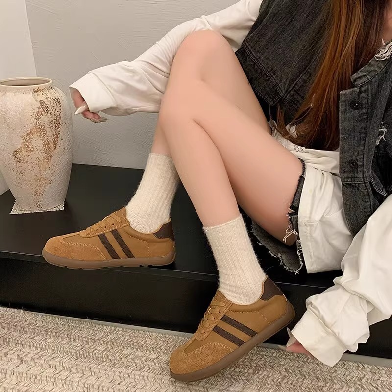 Ddmysports Thick Soled German Training For Women New Autumn Lightweight Flat Shoes Versatile Student Niche Casual Sneakers Outdoor Shoes