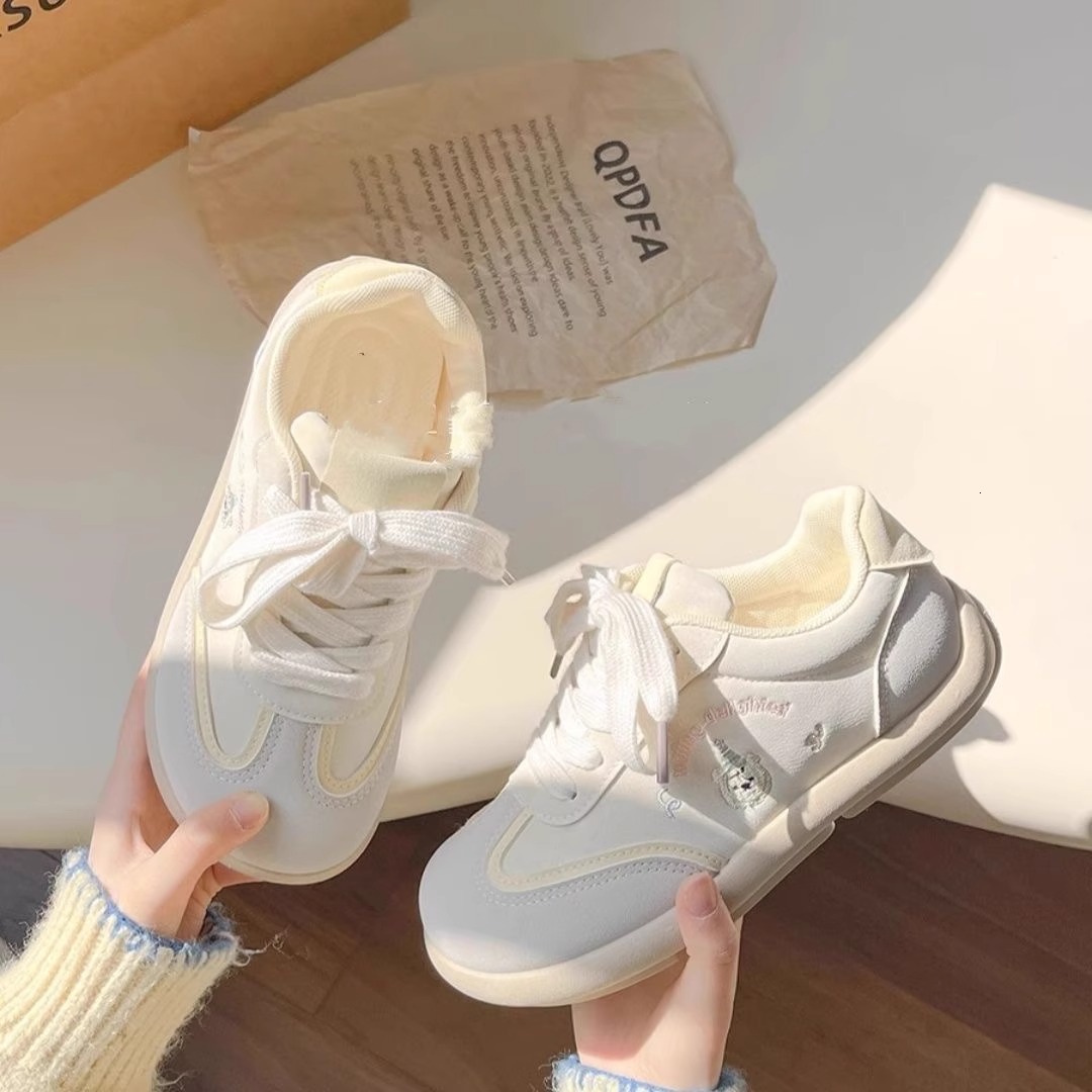 Ddmysports Platform White Sneakers For Women Summer New Style Student Versatile Casual Lightweight Soft Sole German Training Shoes Ins Trend Outdoor S