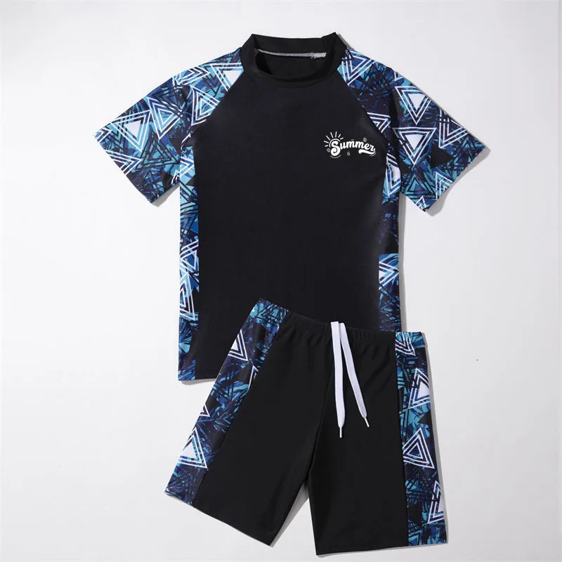 Split Children Swimsuits Summer Cute Kids Swimsuits for Boys Girls Swimming Suit Short Sleeve Quick-drying Bathing Suit 250614