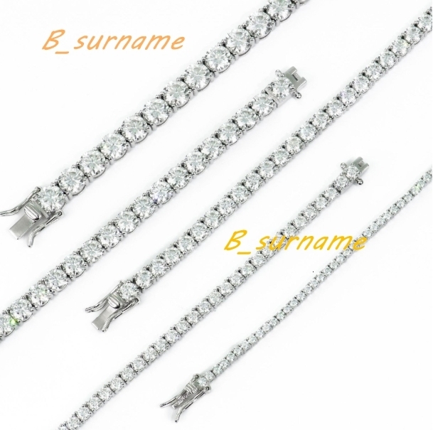 2mm Tennis Chain Bracelet for Men S925 Sterling Silver Moissanite Hip Hop Jewelry Trendy Minimalist Gift for Boyfriend