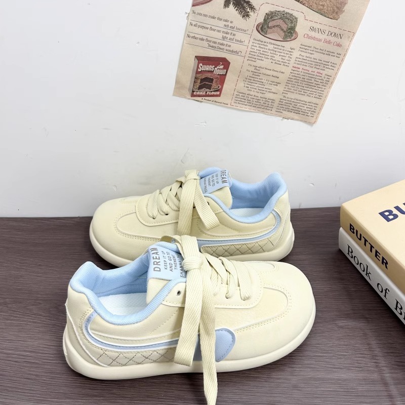 Ddmysports Spring New Korean Style Versatile Blue Casual Sneakers Women S Lightweight Sports White Trendy German Training Shoes Outdoor Shoes