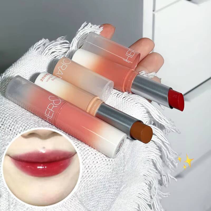 Water Light Solid Gloss Jelly Cherries Red Lip Tint Clear Lasting Moisturizing Mirror Non-stick Cup Lipstick Makeup happy