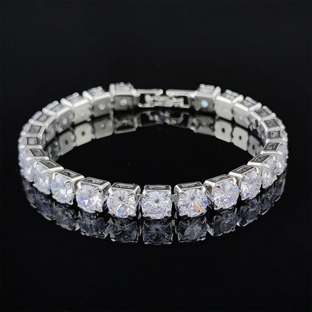 Silver Color 2.5/3/4/5mm Zircon Tennis Bracelet For Women Man Hand Chain Wedding Gift Matching Jewelry Free Items s5650 250610