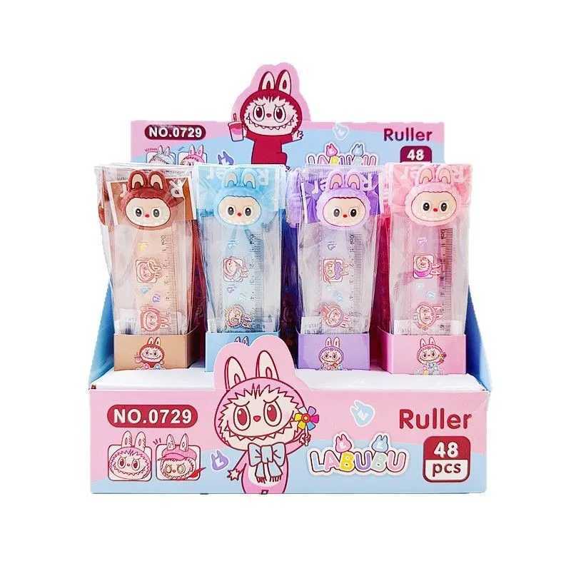 15cm Labubu Rulers Cute Stationery for Elementary School Students Straight-line Measurement Drawing Rulers Wholesale Z250614