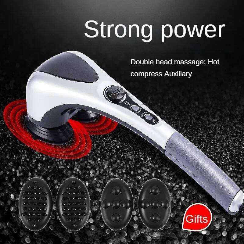 Home 220V Double-Head Stick Multi-Head Hammer Neck Waist Leg Massage Instrument Massager Vibration Hamme