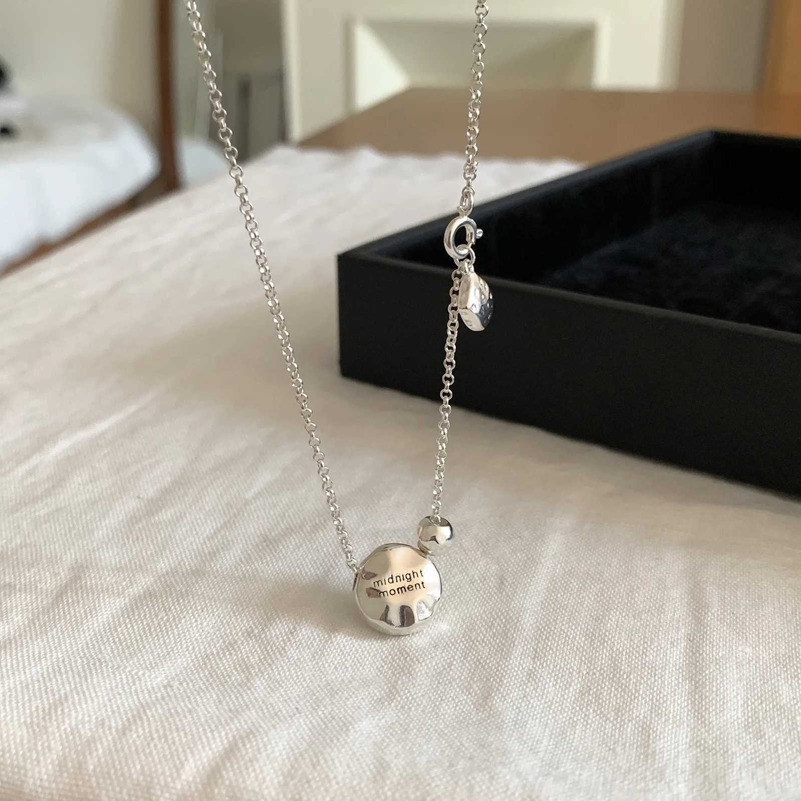 925 Sterling Silver Necklace Word Irregular Punk Letters Moment Choker for Women Girl Jewelry Gift Dropshipping Wholesale Z250614