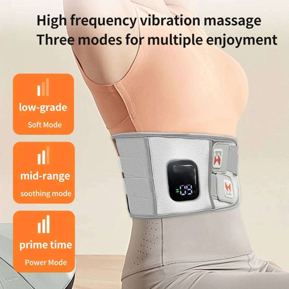 Electric Massager Vibration Hot Compress Lumbar Brace Belt Heating Waist Massage Back Support Relax