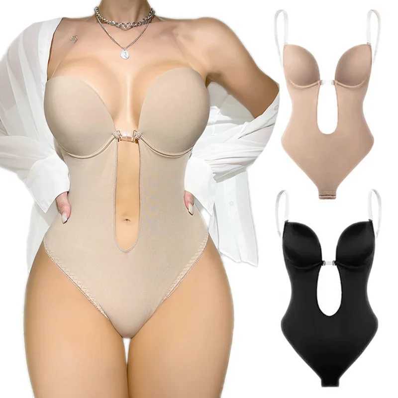 Women Full Body Shaper Bra Backless Bodysuit Thong Invisible Shapers Tummy Control Shapewear Girdles Sheath Slimming Underwear XJ250614