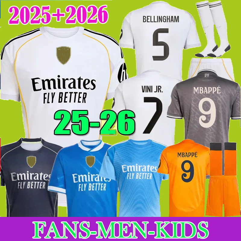 TRENT 25/26 fans player MBAPPE BELLINGHAM 2025/2026 football shirts VINI JR MODRIC CAMAVINGA men kids kit sets soccer jersey