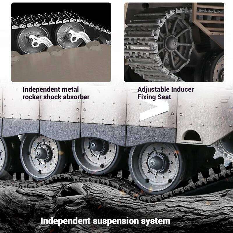 Henglong 1:16 Meikava Remote Controlled Large Main Battle Metal Tracked Electric Tank Simulation Military Model Toy Gifts