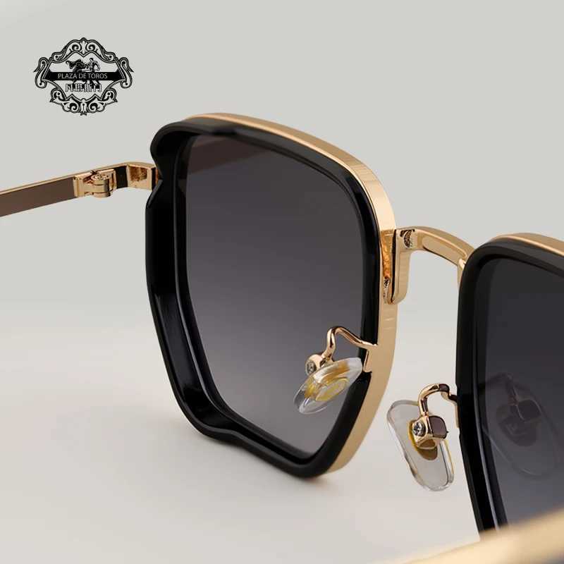 Retro Square Sunglasses for Men Women Fashion Small Frame Polygon Gradient Shades UV400 Sun Glasses Vintage Metal Sunglasses Z250614