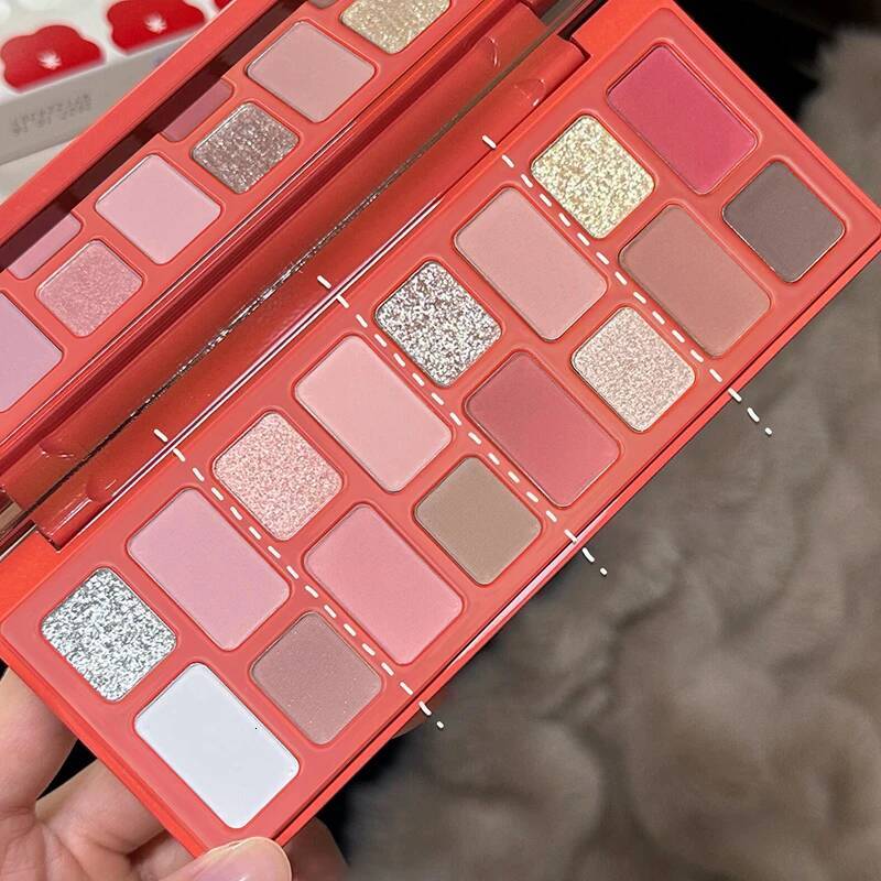 Korean Red Brown 16 Colors Eyeshadow Glitter Matte Pearlescent Shadow Sequins Halloween Eye Pigment Makeup Palette