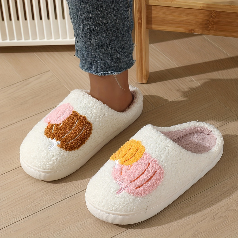 Autumn Winter Women's Warm Indoor Thick Non-Slip Soft Sole Slippers