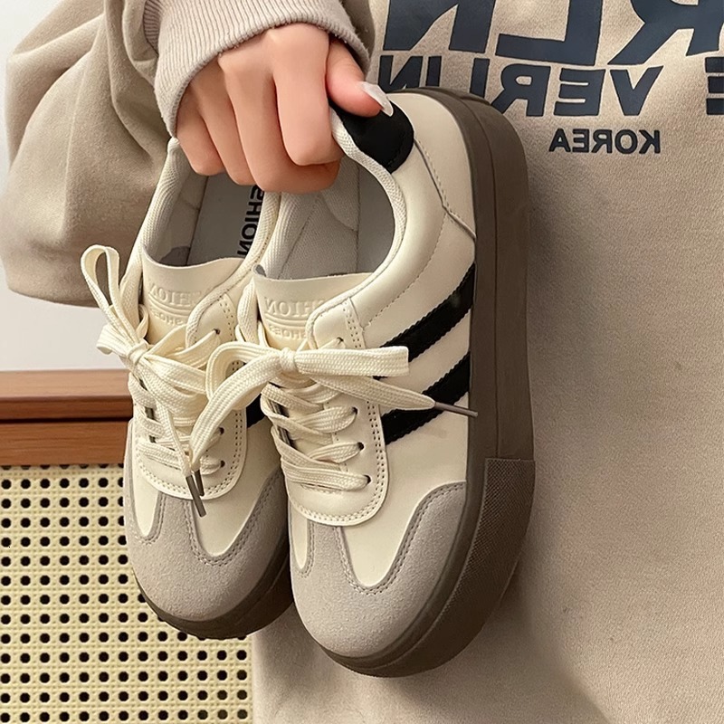 Ddmysports New Style Agan Women S Spring Ultra Light Thin Sneakers Casual Sports Thick Soled White Training Shoes Outdoor Shoes