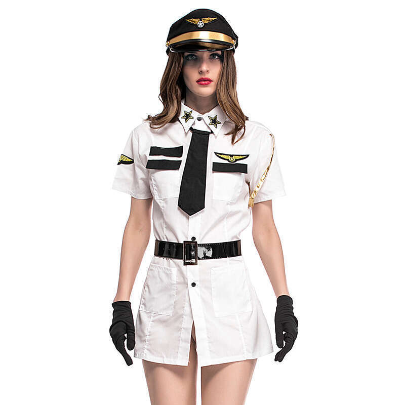 Sexy Lingerie Porn Suits Black Short Shirt Style Sexy Role Playing Pilot Costume Cosplay Outfit Nightclub DS Uniform Set Spell Lingerie