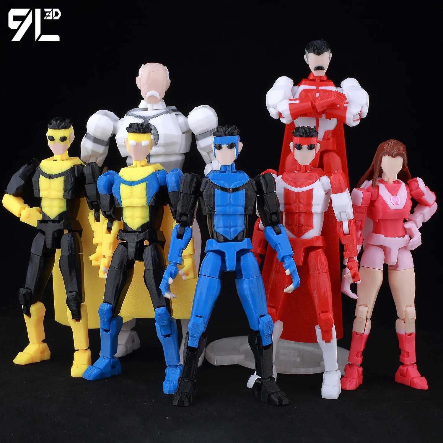 9L3D 13 Invincible Boy Eve Omni Action Figure 3D Printed Anime Model Multi-Jointed Poseable Collectible Toy Gift for FansXJ250614