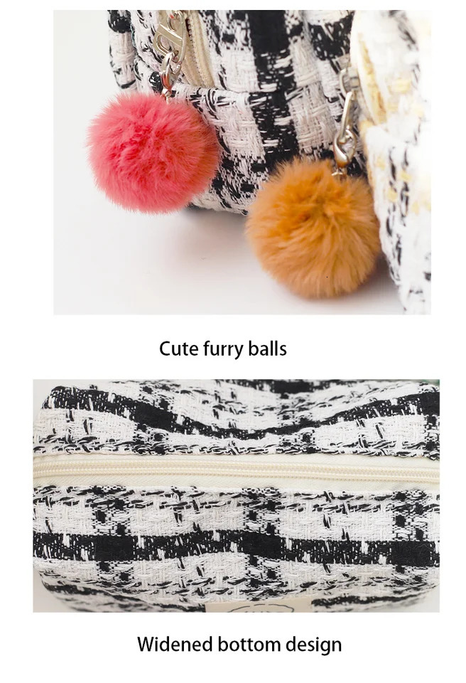 Handwoven largecapacity makeup bag cute fresh and fashionable toiletry storage item 250614