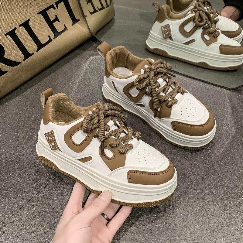 Ddmysports Milad Style Sneakers Super Popular Black And White Panda Spring New Niche Versatile Thick Soled Board Shoes For Women Outdoor Shoes