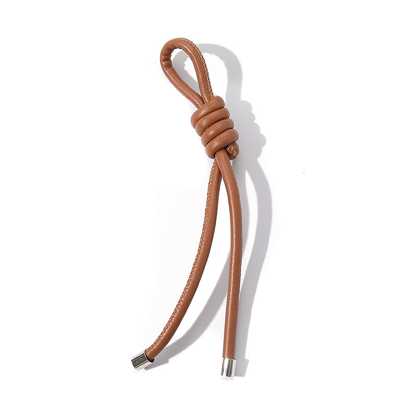 Bag Charm Hand-woven Rope Pendant Genuine Leather Braided Versatile Keychain Bag Ornaments Gift for Men and Women 250214
