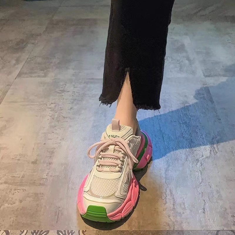 Ddmysports Korean Style Thick Soled Dad Sneakers For Women Autumn New Super Popular Casual Versatile Student Sports Running Shoes Outdoor Shoes