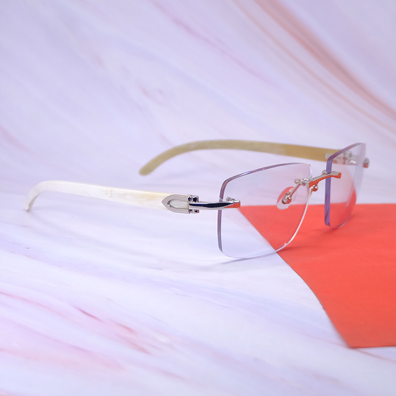 Big Square White Buffalo Horn Sunglasses Designer Carter Luxury Natural Buffs Vintage Sun Glasses Retro Classic Shades Eyewear Mens Decoration 012 Frame