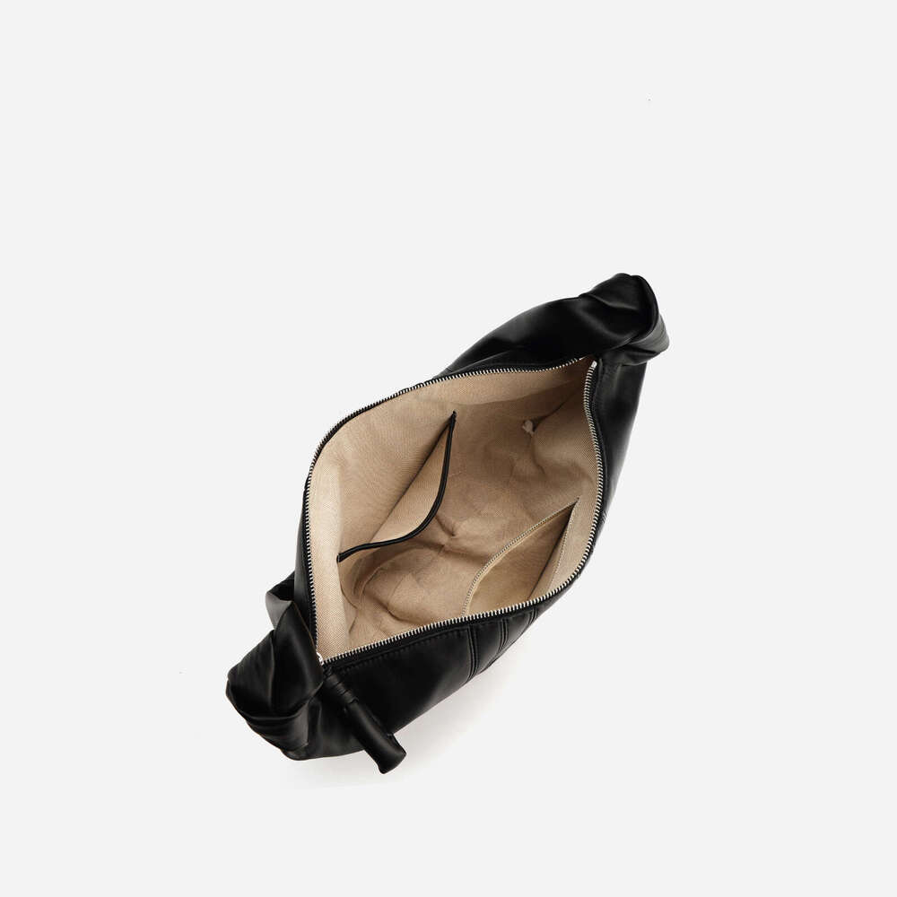 2025 New Niche Texture Genuine Leather Commuter Large Capacity Shoulder Crossbody Waist Dumpling Croissant Bag