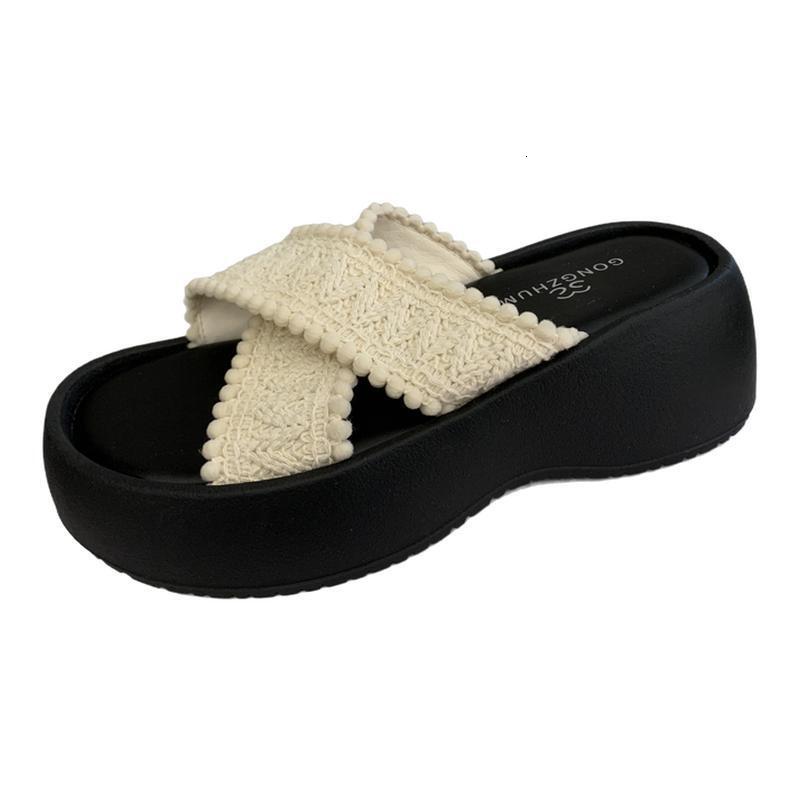 Ddmyoutdoor Thick Sole Fragrance One Strap For Women New Summer Outdoor French Style Small Beach Sandals Outdoor Shoes