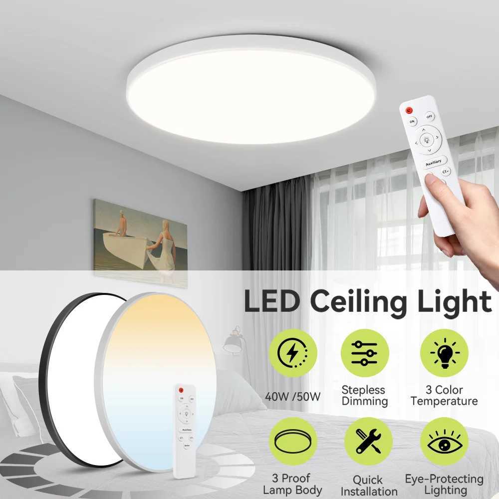 LED Ceiling Light Remote Control Dimmable Living Room Chandelier Bedroom Bathroom Fixture Ceiling 220v Led Lamp Kitchen LightingXJ2500613