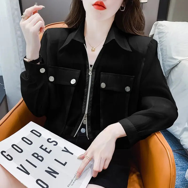 Protection jacket women Sunprotective coat Coat for Summer Air Conditioning Clothing Breathable Solid Color 250611