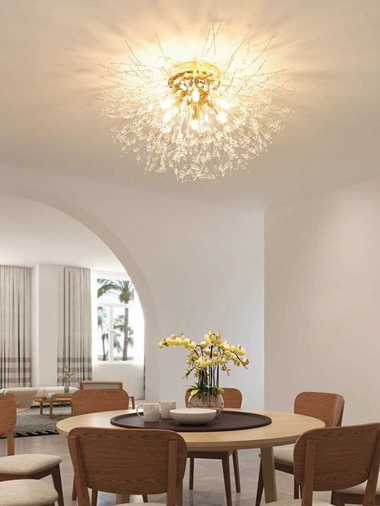 Dandelion Crystal Chandelier Nordic Modern Living Room Dining Room Bedroom Ceiling Light Room Light Fireball Decorative LightXJ2500613