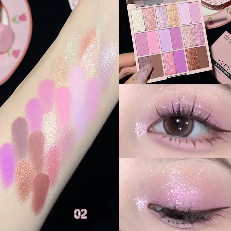 Korean Eyeshadow 18Colors Women Punk Smoky Black Eye Shadow Pink Purple Eyes Pigments Makeup Palette Cosmetics
