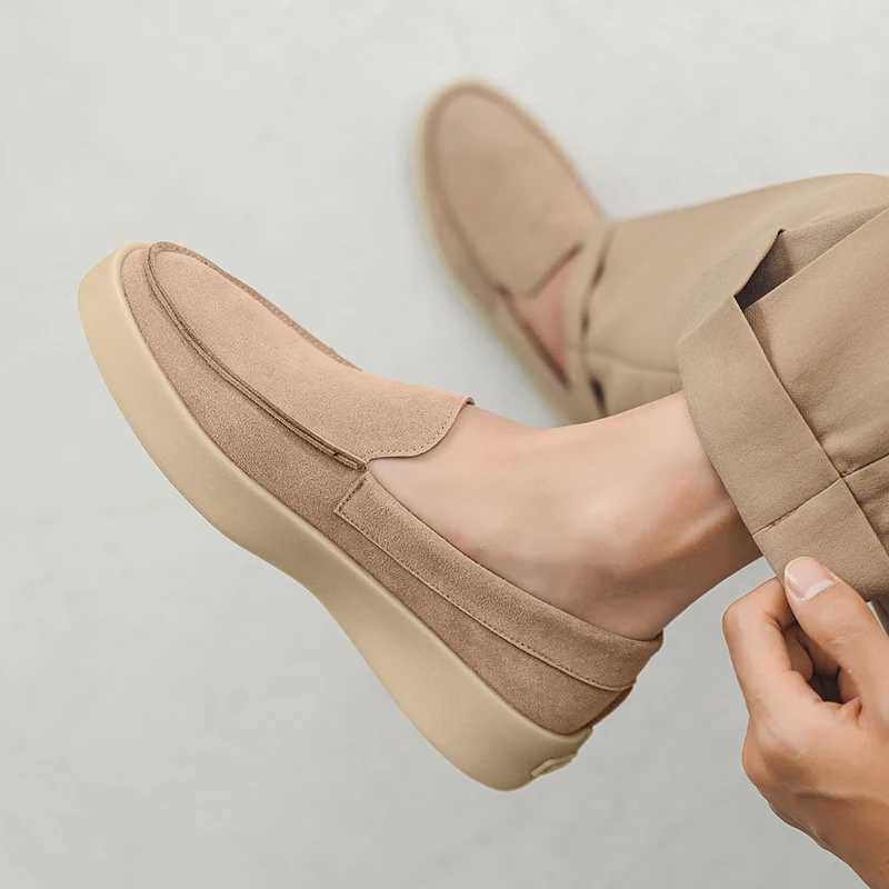 High Quality Mens Loafers Soft Suede Slip-On Shoes Man Flats Lightweight Comfortable Driving Shoes For Man Summer Casual ShoesXJ250614