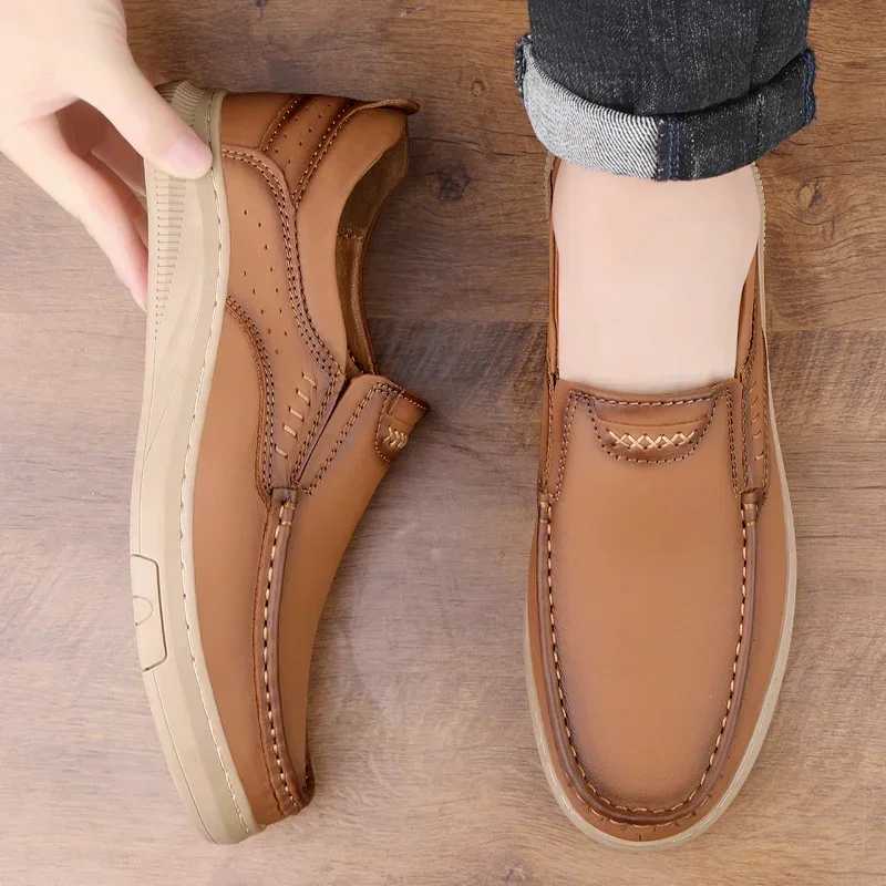 Luxury Designer Brand Shoes for Men 2024 Cheap Shoes With Free Shipping Mens Natural Leather Sneakers Man Trend 2024 LoafersXJ250614