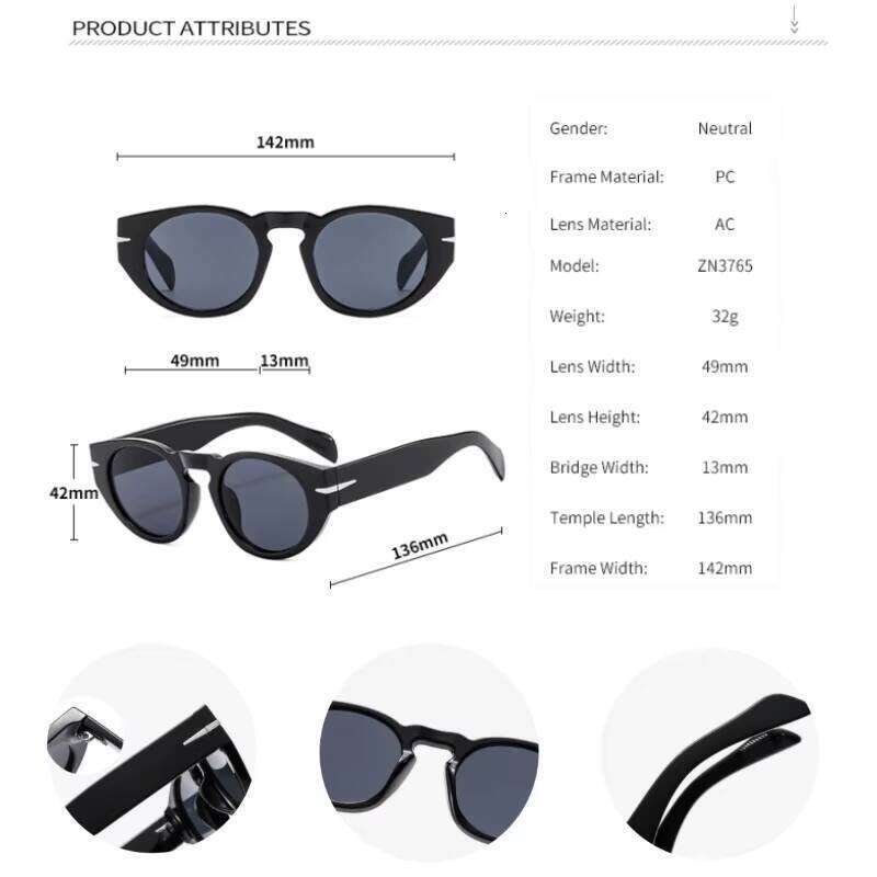 Trendy for Men Women, Luxurious Designer UV400 Glasses, Comes with Comfortable Computer Frame and Wide Legs Sunglasses