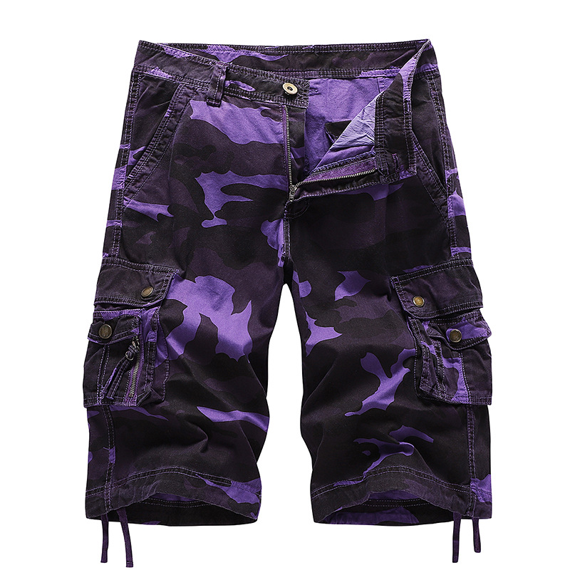 sweatpants Designer shorts men's loose casual work pants camouflage shorts multi-pocket capri mid-length pants