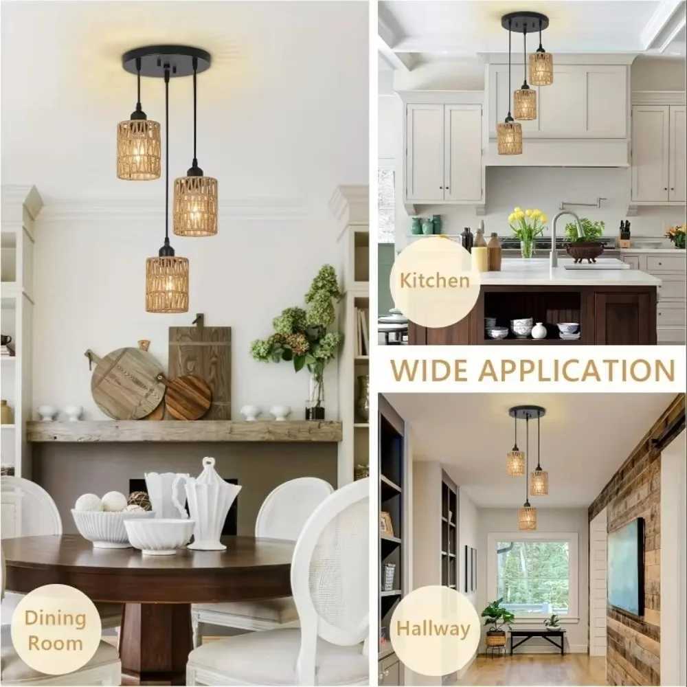 Charming Hand-Woven Iron Cylinder Ceiling Light - Rustic Style Warm Ambient Glow Perfect for Hallways Living Rooms Hotels XJ2500613