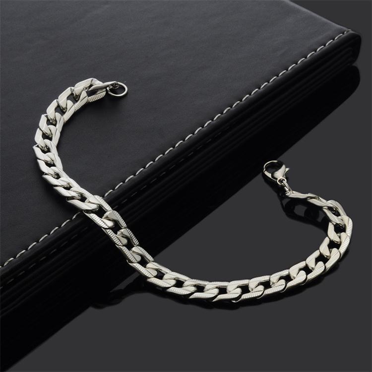 2025 Ins Top Sell Hip Hop Simple Fashion Jewelry Personality Titanium stainless Steel Wide Women Men Trendy Chain Bracelet Gift