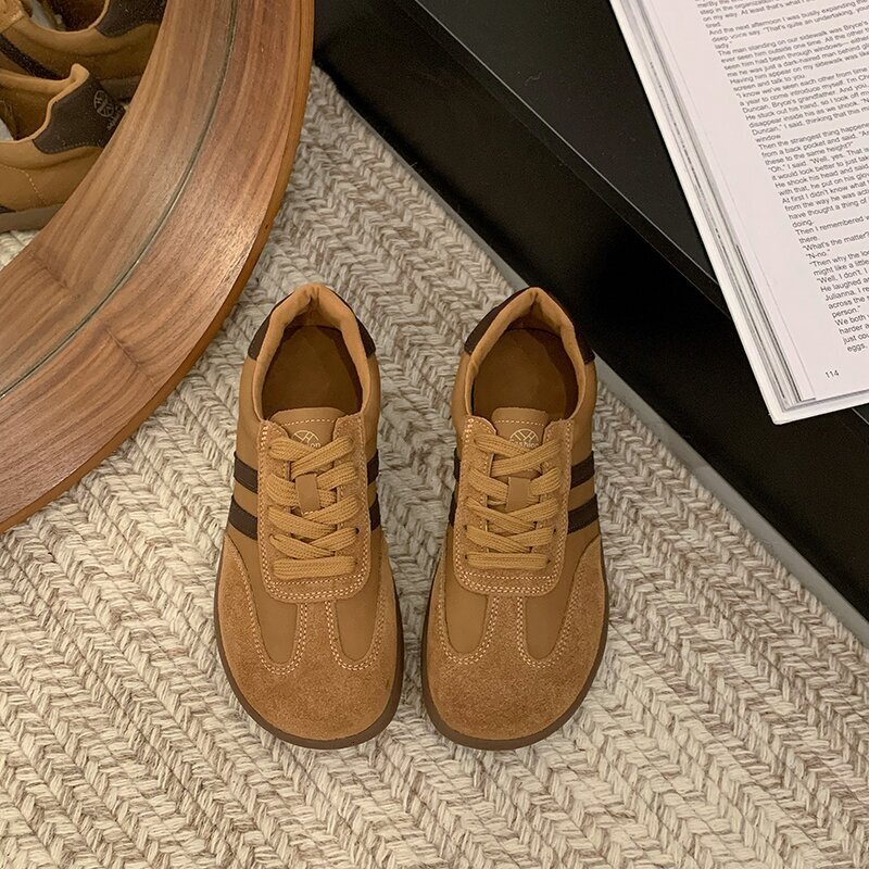 Ddmysports Thick Soled German Training For Women New Autumn Lightweight Flat Shoes Versatile Student Niche Casual Sneakers Outdoor Shoes